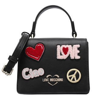 LOVE MOSCHINO 女士Borsa贴布装饰单肩手提包