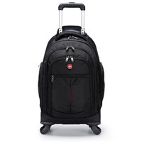 SWISSGEAR 瑞士双肩拉杆包初中学生书包男士商务背包大容量旅行出差行李包15.6英寸电脑包旅行袋 SA-092808黑