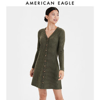AEO American Eagle19秋季新款女士时尚长袖条纹连衣裙0395_4321