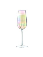 LSA International 玻璃香槟杯 高脚彩虹杯 珍珠母 4件套 250ml 高23cm 宽6cm