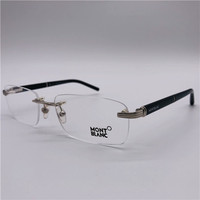 MontBlanc 萬寶龍 男女經典款精致無框眼鏡架 MB376 多色可選 016 Silver Black