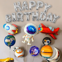 美青（MEIQING）生日装饰气球套餐 生日派对太空主题气球流浪地球宇航员海报 铝膜装扮品 *7件