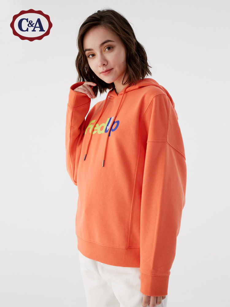 西雅衣家 C&A CA200221563-2 薄绒连帽卫衣