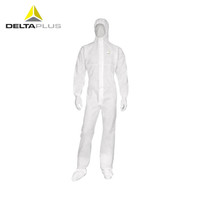 代尔塔/DELTAPLUS 406215 劳保服 三层无纺布透气型限次5/6级连体服 白色 L 1件装 可定制