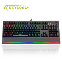 keycool/凯酷 818系列 104RGB机械键盘有线游戏键盘 电脑游戏RGB台式机械键盘 818黑色RGB 佳达隆茶轴