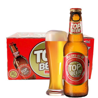 西班牙原装进口啤酒拓浦啤酒topbeer黄啤250ml24瓶整箱装拉环啤酒