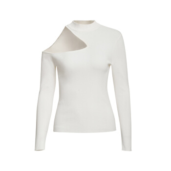 Chris by Christopher BU 卜柯文 设计师品牌 女性针织衫  纯色 露肩款   白色 JDesigner 白色 L