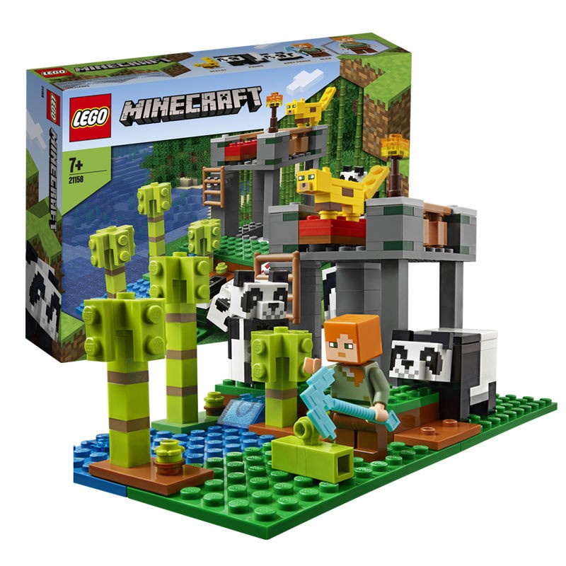 lego乐高我的世界系列21158熊猫基地