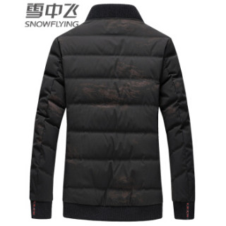 雪中飞羽绒服男士防寒冬季短款外套2019新款棒球领韩版运动白鸭绒冬装