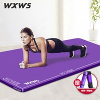 我形我塑WXWS 瑜伽垫三件套10mm加厚185*80cm加宽加长防滑健身垫 紫 (含绑带网包) B