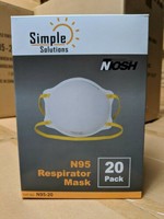 全新 20 包盒装 n95 NIOSH 微粒口罩安全口罩