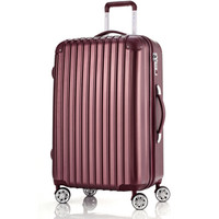 旅行之家 Travelhouse T8188拉杆箱飞机轮密码箱子托运行李箱包22英寸酒红色