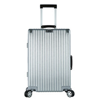 汤普瑞斯 TPRC 万向轮拉杆箱行李箱 新风尚复古款旅行箱24英寸银色