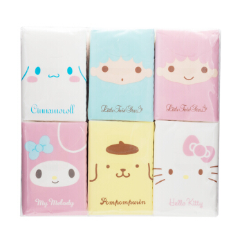 名创优品 MINISO 手帕纸纸巾18包 kitty便携可湿水洁面擦手纸餐巾卫生纸