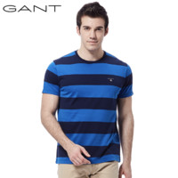 GANT 甘特 234133 男士圆领条纹短袖T恤