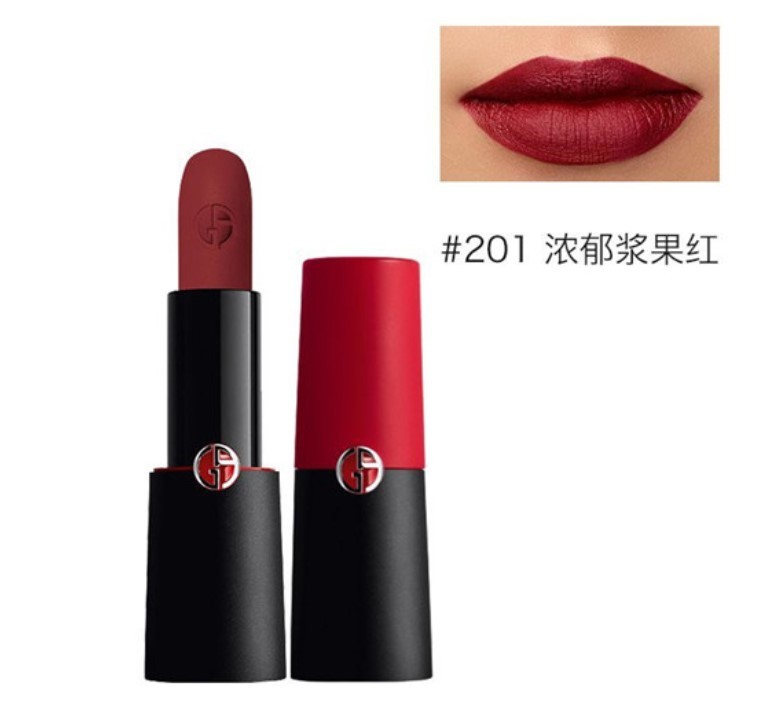 giorgioarmani乔治阿玛尼新黑管挚爱哑光唇膏4g201