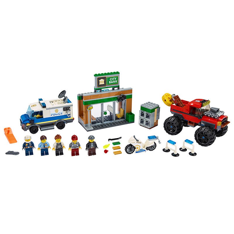 lego 乐高 city 城市组 60245 巨轮越野车大劫案 *4件