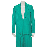 银联爆品日：维多利亚·贝克汉姆（VICTORIA BECKHAM） 女士绿色修身西服