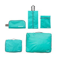 Rockland 洛克蘭 行李箱整理袋收納袋五件套 U06 兩色可選 湖藍