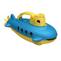 Green Toys玩具潜艇在黄色 蓝色-转后螺旋桨 婴幼儿安全玩具