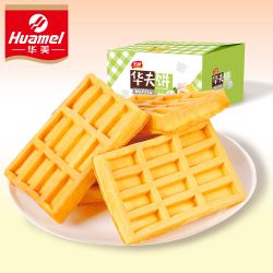 华美华夫饼香草味1020g整箱 好吃的零食蛋糕早餐面包休闲食品批发