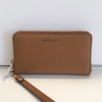 Michael Kors/MK 迈克高仕 Jet Set Travel系列 女士长款拉链钱包/手包 32H4GTVE9L   Acorn