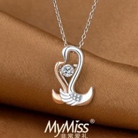 Mymiss MN-0671 银天鹅项链