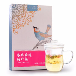 茶人岭 冬瓜玫瑰荷叶茶 8g*12包