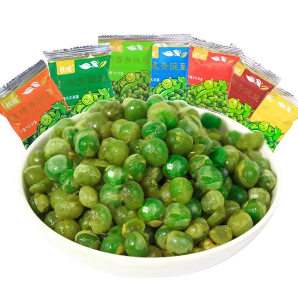 商品秋成 青豆原味蒜香蟹黄味豌豆 500g