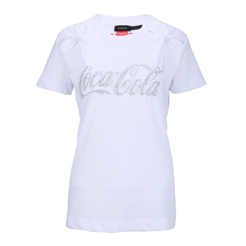 PINKO 品高 时尚圆领女士T恤 1N11WQ Y4L8 Z07 L 白色系  