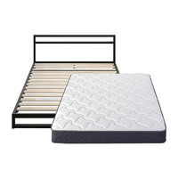 Zinus 际诺思 铁艺架子床+软硬两用天然乳胶弹簧床垫 150*200cm
