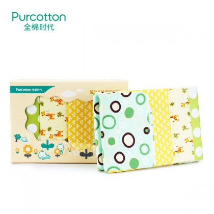 PurCotton 全棉时代 盒装全棉 婴幼儿起绒毯 76x95cm 4条装
