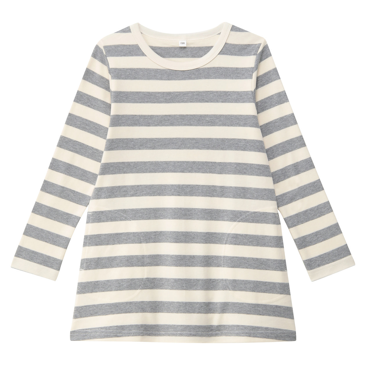 無印良品  無印良品 MUJI 儿童条纹束腰长上衣