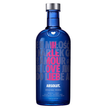 ABSOLUT VODKA 绝对伏特加 敢爱为先 伏特加酒 限量瓶 700ml