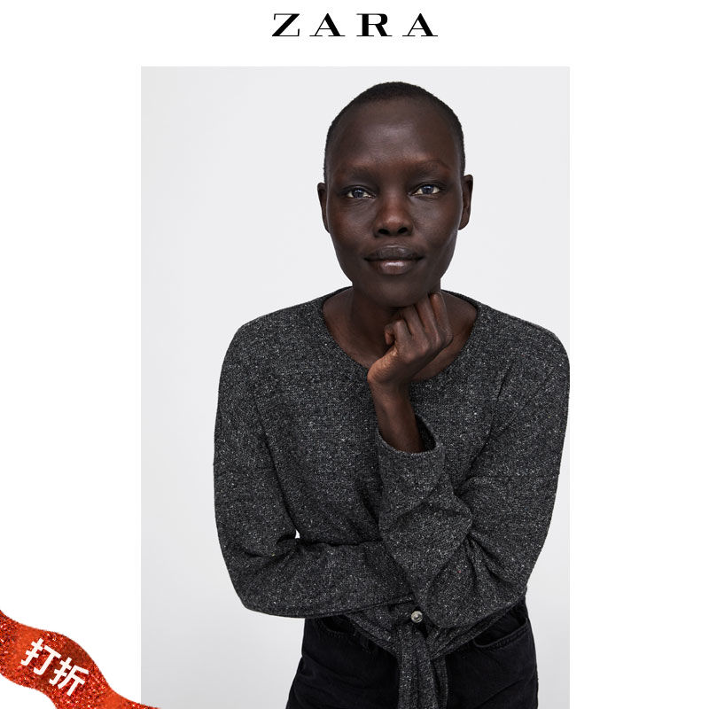 ZARA 05644465803 结饰短款卫衣 