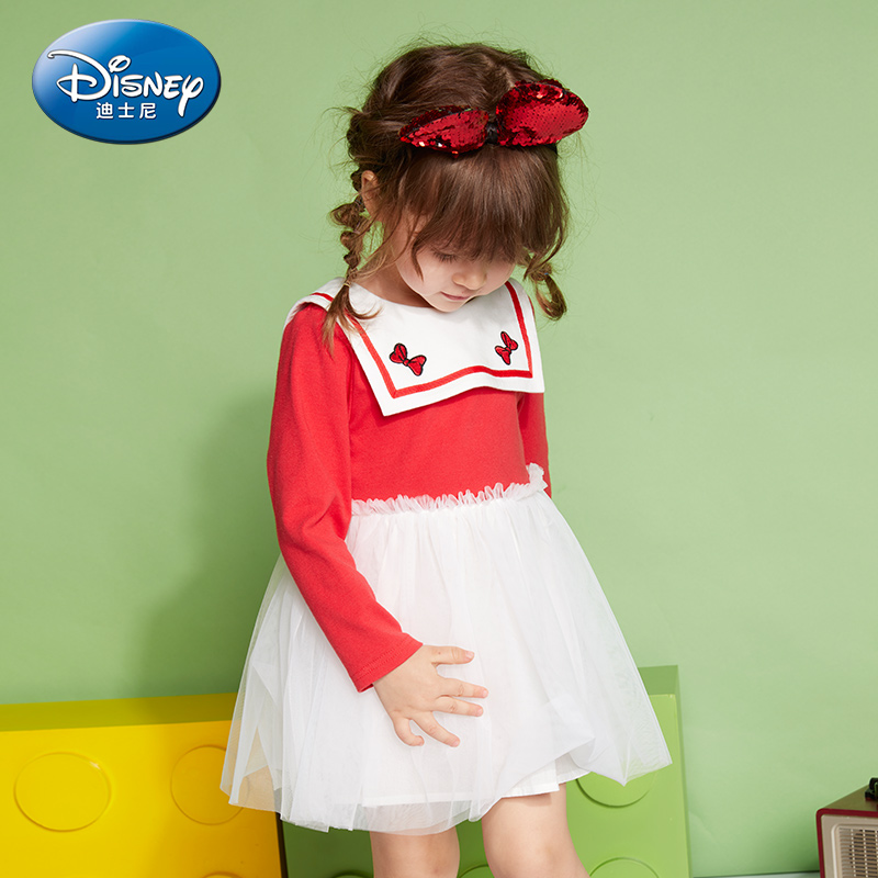 DisneyBaby 迪士尼宝宝  女童网纱连衣裙