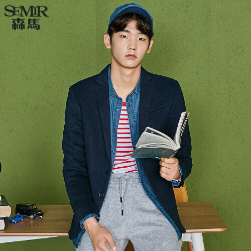  Semir 森马 13416111026 男士休闲西服