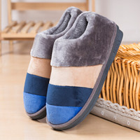 如诺 冬季加厚棉拖鞋（蓝色） 28厘米42-43码（适合41-42）防滑静音