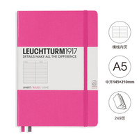 LEUCHTTUM1917 中开经典硬封面横线笔记本 桃粉色