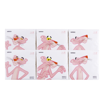 MINISO 名创优品 粉红豹纸巾系列 擦手纸面巾纸 Q包6包装