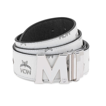 MCM MXB6SVI91WT130 男士M字印花皮带 