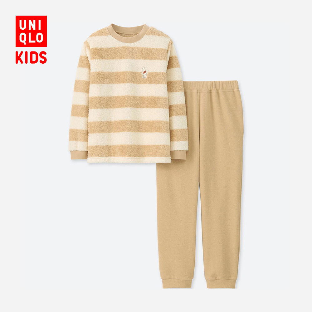 uniqlo优衣库414131儿童摇粒绒起居服