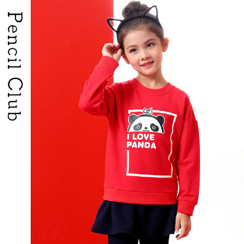 pencilclub 铅笔俱乐部 女童长袖休闲上衣