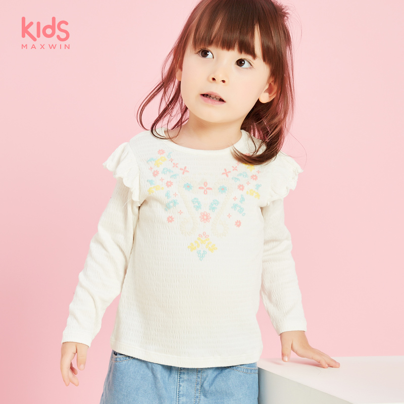 maxwin 马威 181343305 女小童长袖T恤