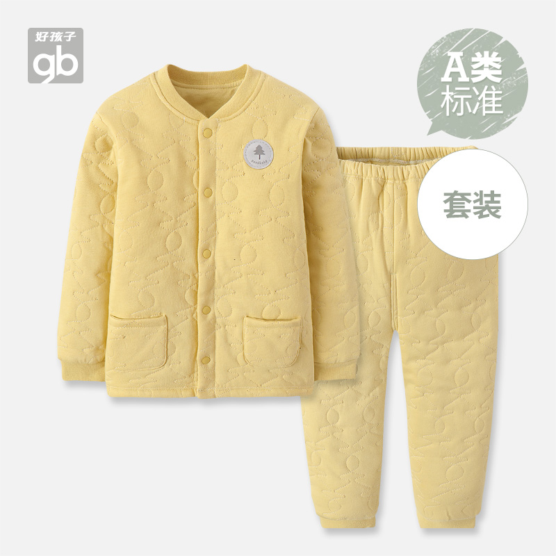 gb 好孩子 儿童加厚保暖家居服套装