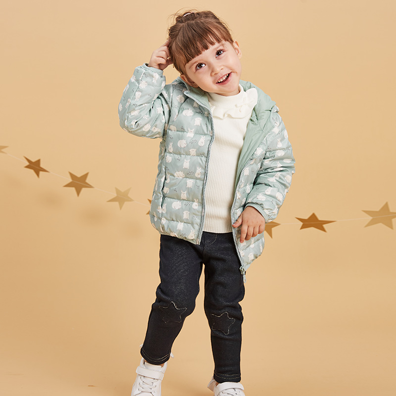 Oissie 奥伊西 儿童连帽羽绒服+毛衣+裤子三件套