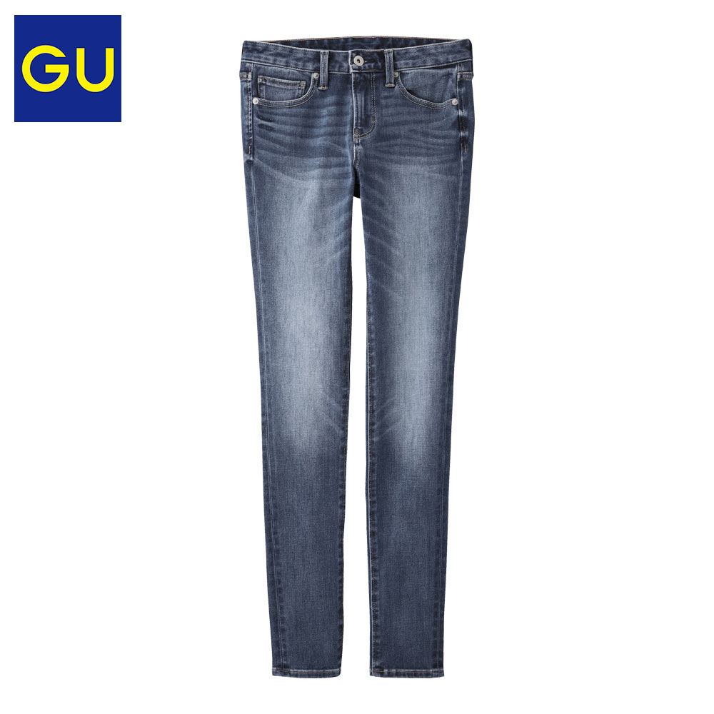 GU 极优 297085 女士高弹力紧身牛仔裤