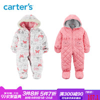 Carter's 217K191 新生儿棉服连体衣 (粉色、女宝)