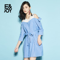 E&joy 8E082202147 女士露肩七分袖连衣裙