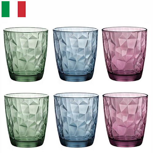 Bormioli Rocco 波米欧利洛克·钻石系列 三色水杯 390ml 6只装